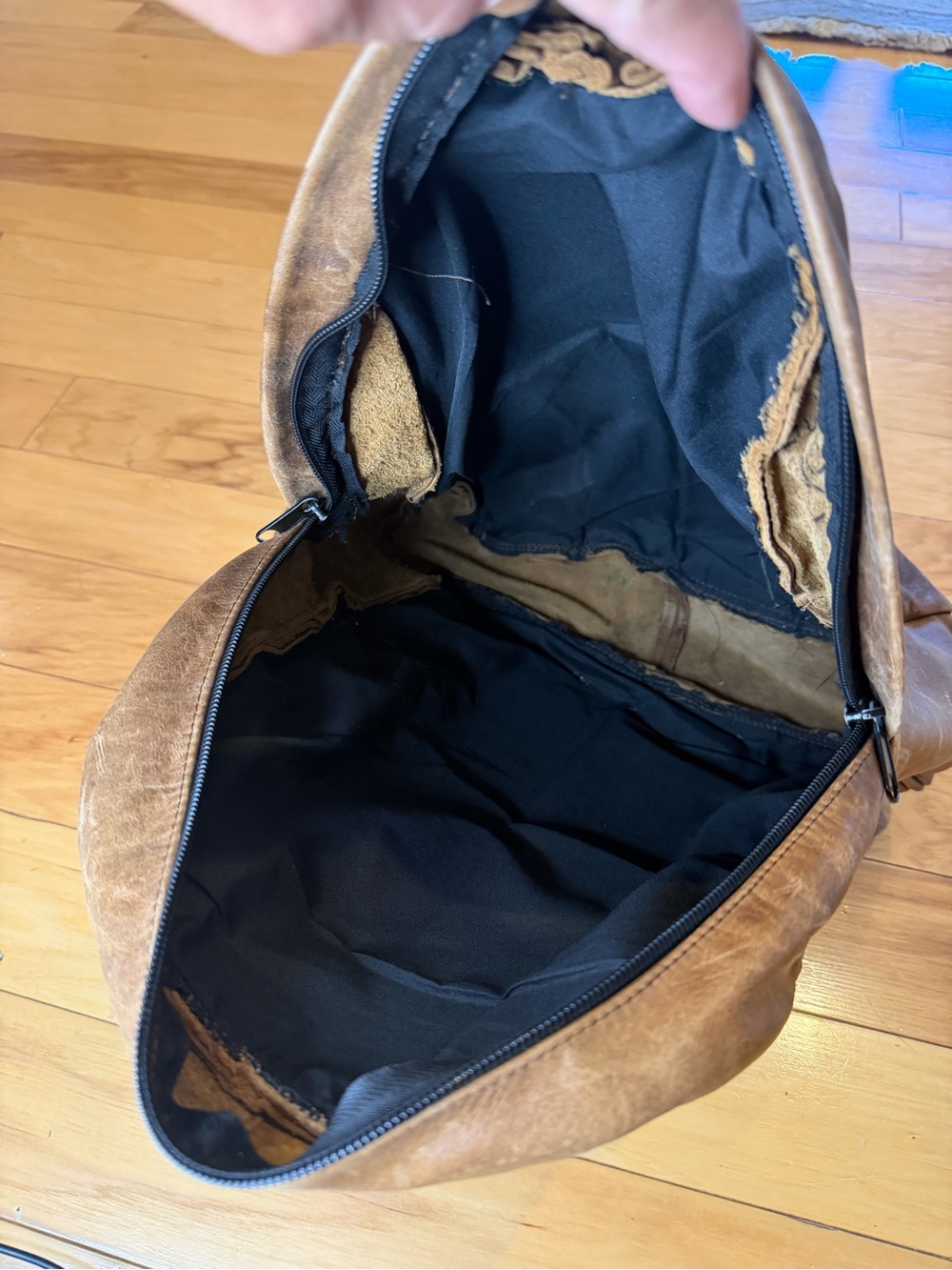 Genuine Leather Backpack Distressed Boho Mexico - Picture 6 of 15